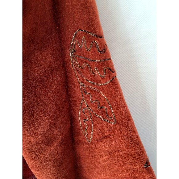 Mirasol Vintage Blazer Jacket M Velvet Ribbon Fringe Beads Sequins Art to Wear O - Picture 7 of 11